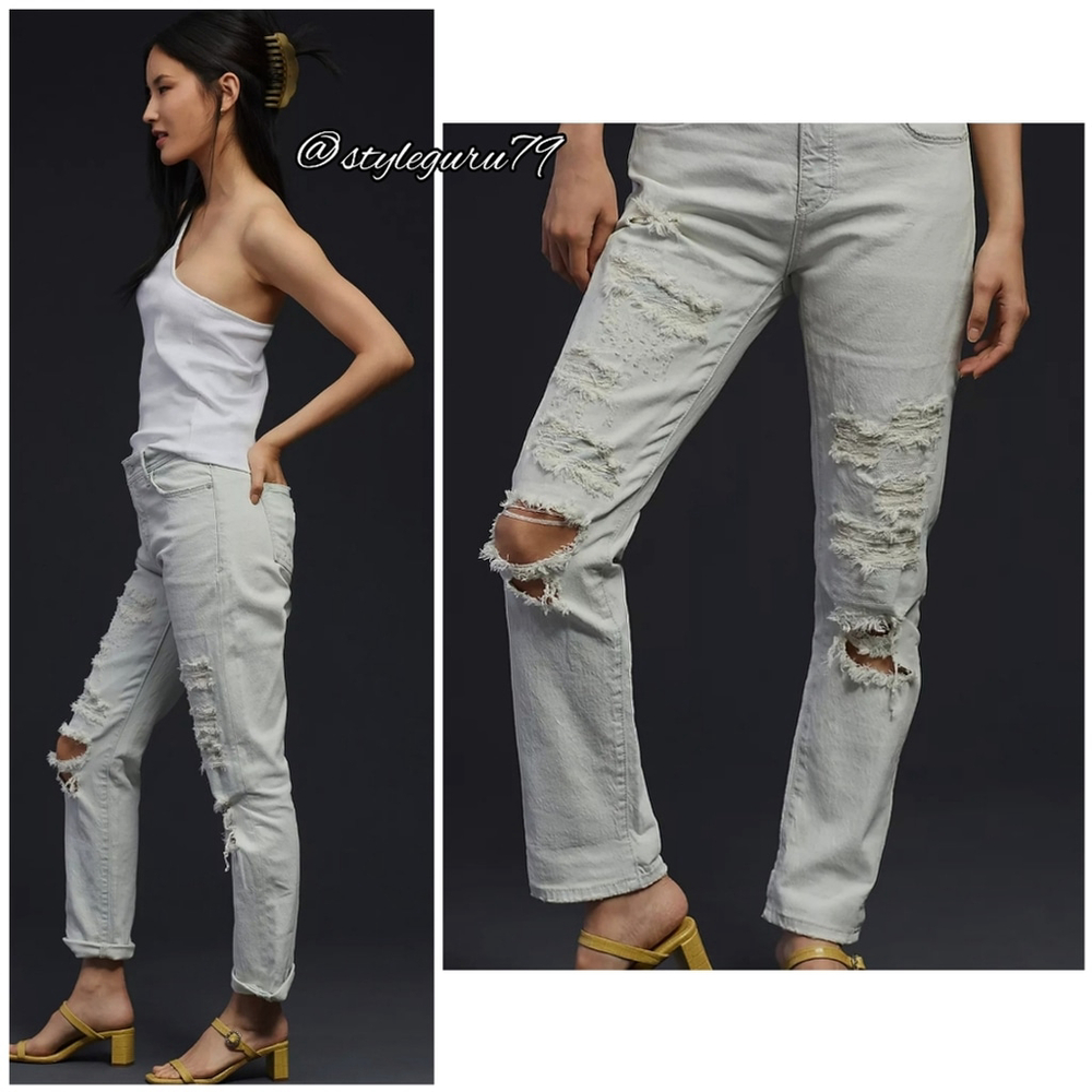 NWT, Anthropologie, PILCRO MID-RISE SLIM BOYFRIEND Jeans in Ocean Studio… - Picture 2 of 2